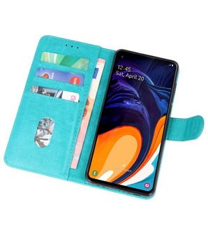 Bookstyle Wallet Cases Hoesje voor Samsung Galaxy A60 Groen