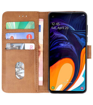 Bookstyle Wallet Cases Hoesje voor Samsung Galaxy A60 Bruin