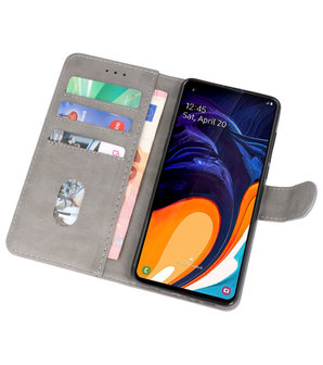 Bookstyle Wallet Cases Hoesje voor Samsung Galaxy A60 Grijs