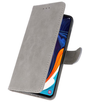 Bookstyle Wallet Cases Hoesje voor Samsung Galaxy A60 Grijs