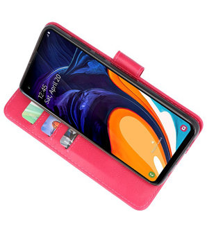 Bookstyle Wallet Cases Hoesje voor Samsung Galaxy A60 Roze