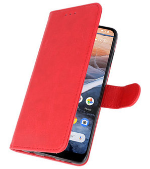 Bookstyle Wallet Cases Hoesje voor Nokia 3.2 Rood