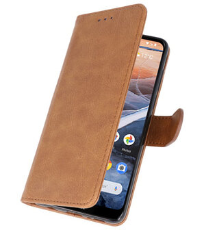 Bookstyle Wallet Cases Hoesje voor Nokia 3.2 Bruin