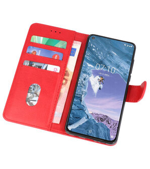 Bookstyle Wallet Cases Hoesje voor Nokia X71 Rood