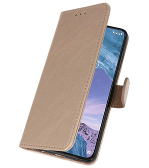 Bookstyle Wallet Cases Hoesje voor Nokia X71 Goud