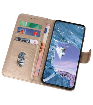 Bookstyle Wallet Cases Hoesje voor Nokia X71 Goud