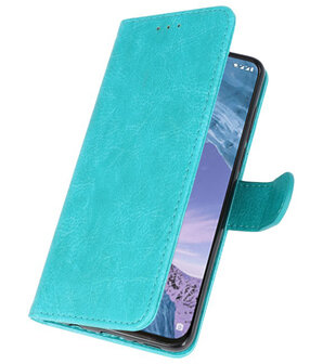 Bookstyle Wallet Cases Hoesje voor Nokia X71 Groen