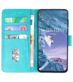 Bookstyle Wallet Cases Hoesje voor Nokia X71 Groen