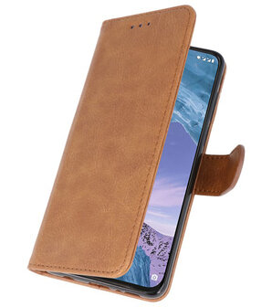 Bookstyle Wallet Cases Hoesje voor Nokia X71 Bruin