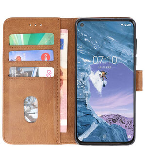 Bookstyle Wallet Cases Hoesje voor Nokia X71 Bruin