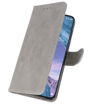 Bookstyle Wallet Cases Hoesje voor Nokia X71 Grijs