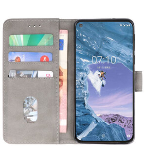 Bookstyle Wallet Cases Hoesje voor Nokia X71 Grijs