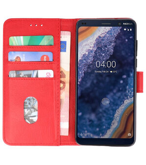 Bookstyle Wallet Cases Hoesje voor Nokia 9 PureView Rood