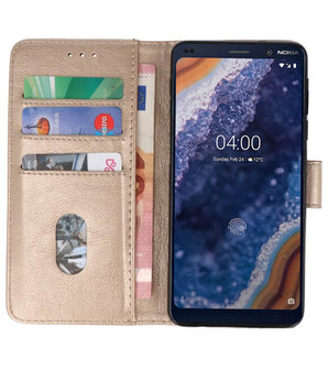 Bookstyle Wallet Cases Hoesje voor Nokia 9 PureView Goud