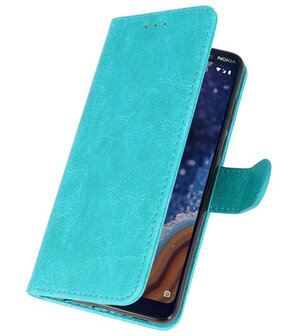 Bookstyle Wallet Cases Hoesje voor Nokia 9 PureView Groen