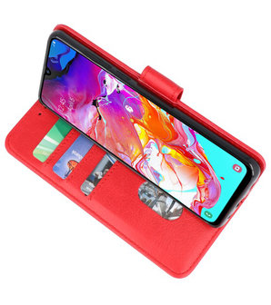 Bookstyle Wallet Cases Hoesje voor Samsung Galaxy A70 / A70s Rood