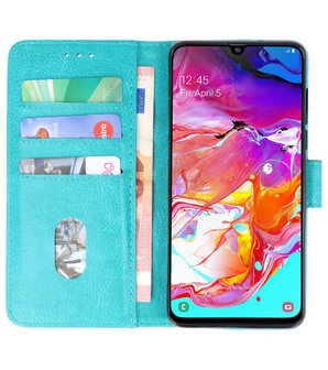 Bookstyle Wallet Cases Hoesje voor Samsung Galaxy A70 / A70s Groen