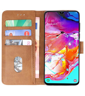 Bookstyle Wallet Cases Hoesje voor Samsung Galaxy A70 / A70s Bruin