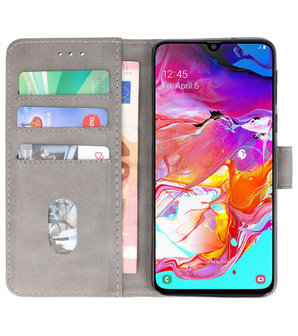 Bookstyle Wallet Cases Hoesje voor Samsung Galaxy A70 / A70s Grijs