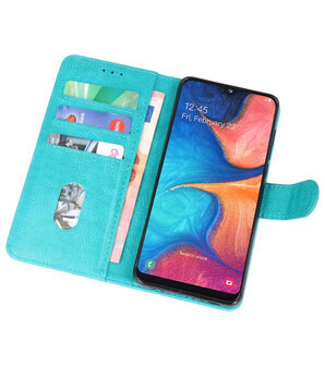 Bookstyle Wallet Cases Hoesje voor Samsung Galaxy A20e Groen