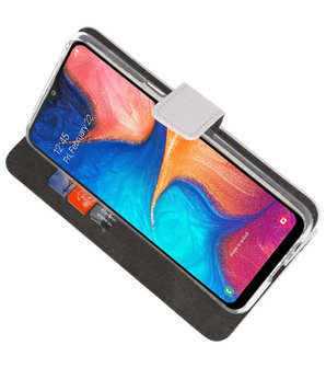 Wallet Cases Hoesje voor Samsung Galaxy A20 Wit