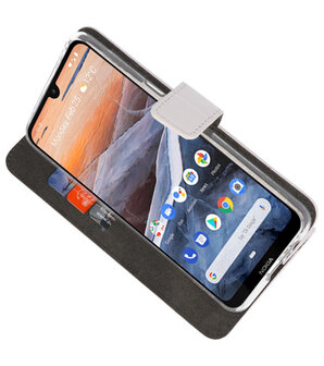Wallet Cases Hoesje voor Nokia 3.2 Wit