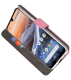Wallet Cases Hoesje voor Nokia 3.2 Roze