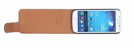 BestCases Luxe Kreukelleer Flipcase Hoesje voor Samsung Galaxy S4 Mini Paars
