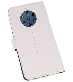 Wallet Cases Hoesje voor Nokia 9 PureView Wit