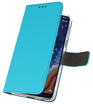 Wallet Cases Hoesje voor Nokia 9 PureView Blauw