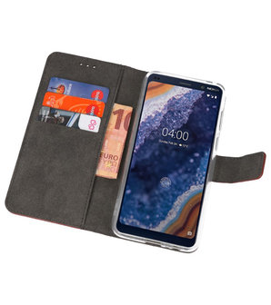 Wallet Cases Hoesje voor Nokia 9 PureView Bruin