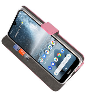 Wallet Cases Hoesje voor Nokia 4.2 Roze