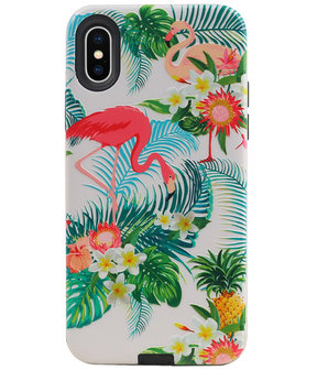 Flamingo Design Hardcase Backcover voor iPhone X / XS