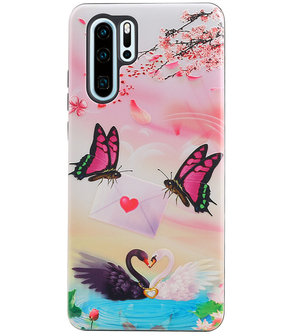 Vlinder Design Hardcase Backcover voor Huawei P30 Pro