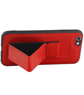 Grip Stand Hardcase Backcover voor iPhone 6 Rood