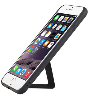 Grip Stand Hardcase Backcover voor iPhone 6 Plus Zwart