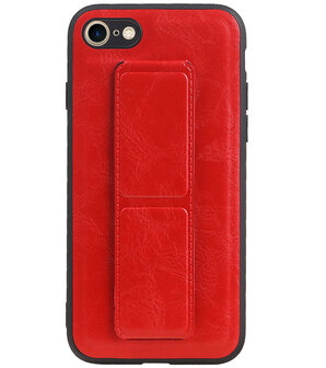 Grip Stand Hardcase Backcover voor iPhone SE 2020 / 8 / 7 Rood