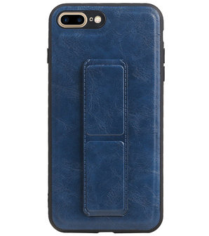 Grip Stand Hardcase Backcover voor iPhone 8 Plus / 7 Plus Blauw