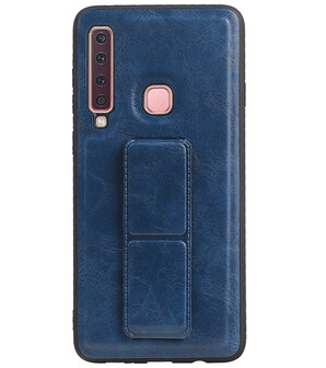 Grip Stand Hardcase Backcover voor Samsung Galaxy A9 (2018) Blauw