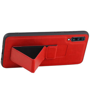 Grip Stand Hardcase Backcover voor Samsung Galaxy A70 Rood