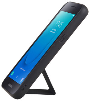 Grip Stand Hardcase Backcover voor Samsung Galaxy J2 Core Zwart