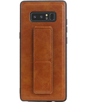 Grip Stand Hardcase Backcover voor Samsung Galaxy Note 8 Bruin
