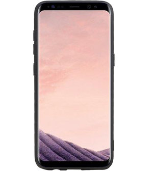 Grip Stand Hardcase Backcover voor Samsung Galaxy S8 Zwart