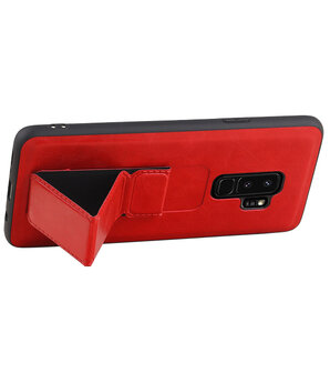 Grip Stand Hardcase Backcover voor Samsung Galaxy S9 Plus Rood