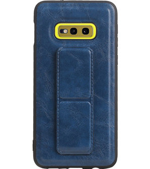 Grip Stand Hardcase Backcover voor Samsung Galaxy S10E Blauw