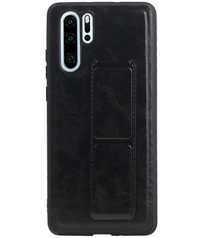 Grip Stand Hardcase Backcover voor Huawei P30 Pro Zwart