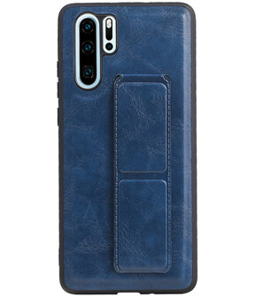 Grip Stand Hardcase Backcover voor Huawei P30 Pro Blauw