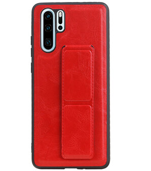 Grip Stand Hardcase Backcover voor Huawei P30 Pro Rood