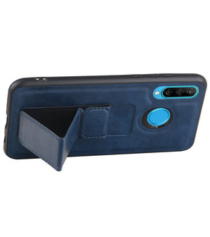 Grip Stand Hardcase Backcover voor Huawei P30 Lite / Nova 4E Blauw