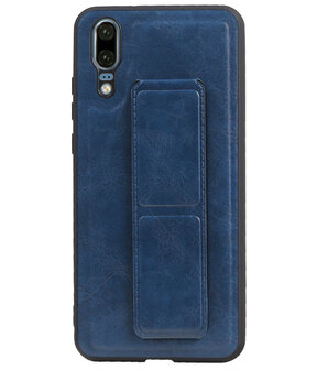 Grip Stand Hardcase Backcover voor Huawei P20 Blauw